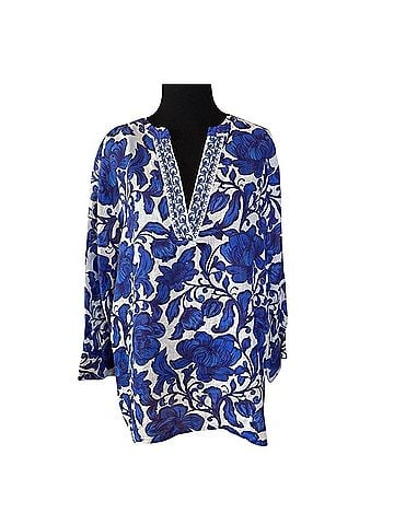 Johnny Was Johnny Was Camilla Henley Voyager Tunic Long Sleeve Blouse (view 2)