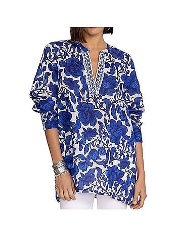 Johnny Was Johnny Was Camilla Henley Voyager Tunic Long Sleeve Blouse (view 1)