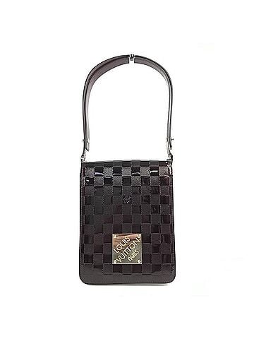 Louis Vuitton LOUIS VUITTON M92129 Damier Vernis Club Bag, Shoulder Flap, Women's, Carmine Purple (view 1)