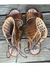 BED|STU 100% Leather Solid Brown Wedges Size 7 1/2 - photo 5