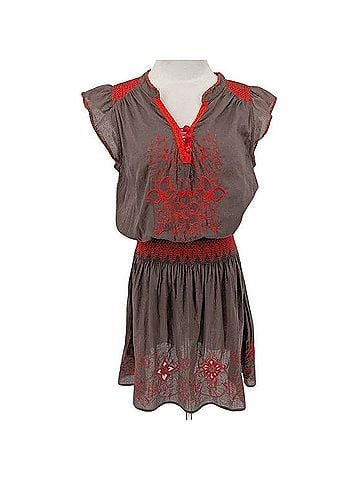 Free People Embroidered Mini Dress Casual Dress (view 1)