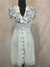 H&M Polka Dots White Black Casual Dress Size 4 - photo 3