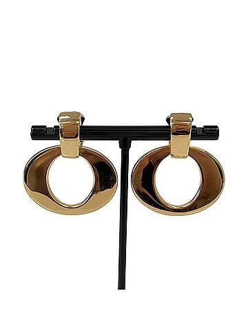 Christian Dior Christian Dior Vintage Oval Earrings, GP Gold Color, Women's (view 1)