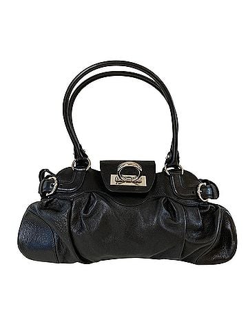 Salvatore Ferragamo Salvatore Ferragamo Marissa Gancini Hardware Leather Handbag AU-21 6317 Black Women's (view 1)
