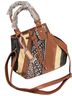 Bob Mackie Stripes Brown Tan Shoulder Bag One size - photo 1