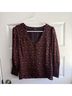 Madewell 100% Polyester Floral Black Red T-Shirt Size 0X - photo 4