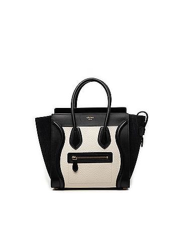 Céline Micro Bicolor Nubuck and Drummed Calfskin Luggage Tote (view 1)