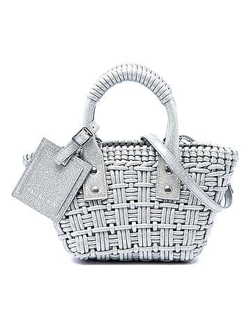 Balenciaga Metallic Faux Leather Bistro Basket Bag XXS (view 1)