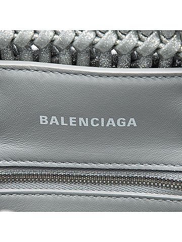 Balenciaga Metallic Faux Leather Bistro Basket Bag XXS (view 2)