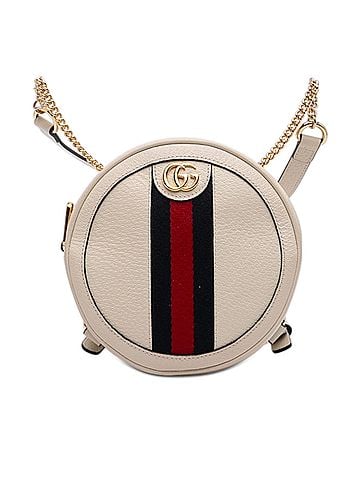 Gucci Mini Leather Round Ophidia Backpack (view 1)