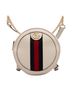 Gucci 100% Leather White Mini Leather Round Ophidia Backpack One size - photo 1