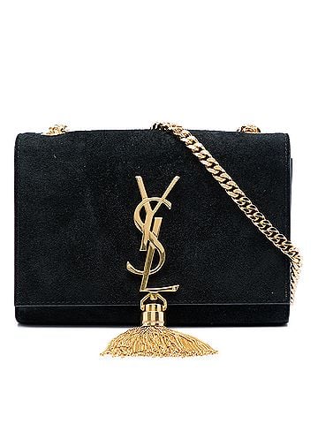 Saint Laurent Small Suede Monogram Kate Tassel Crossbody (view 1)