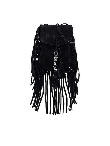 Saint Laurent Toy Suede Anita Fringed Crossbody (view 1)