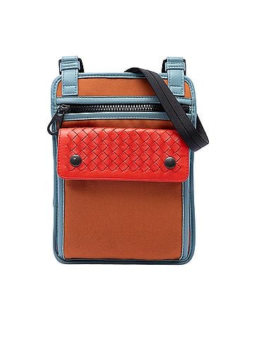 Bottega Veneta Nappa Intrecciato Trimmed Nylon High Tech Crossbody (view 1)