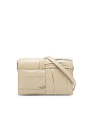 Bottega Veneta Mini Calfskin Intrecciato Pleated Cassette Crossbody (view 1)