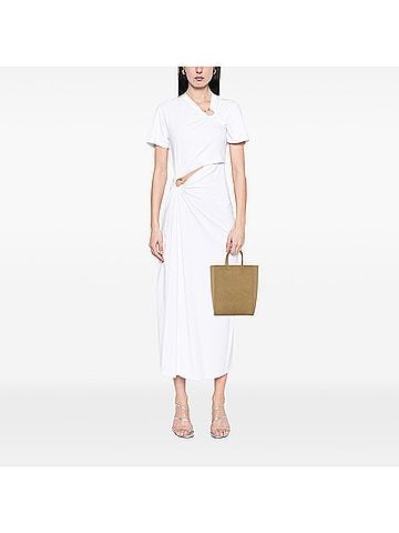 Bottega Veneta Small Raw Paper Calfskin Tote (view 2)