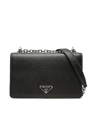 Prada Saffiano and Tessuto Chain Crossbody (view 1)