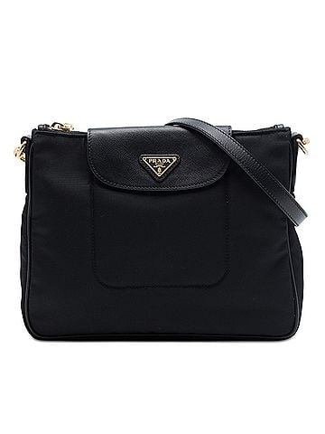 Prada Saffiano Trimmed Tessuto Crossbody (view 1)