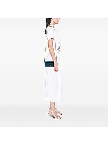 Prada Saffiano Lux Wallet On Chain (view 2)