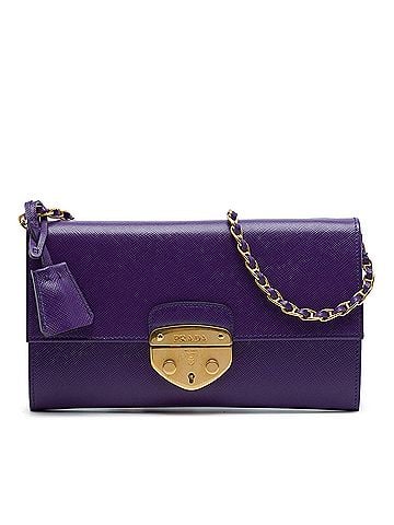Prada Saffiano Sound Lock Wallet on Chain (view 1)