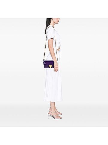 Prada Saffiano Sound Lock Wallet on Chain (view 2)