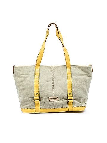 Burberry Leather Trimmed Canvas Tote (view 1)