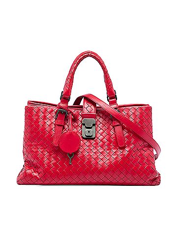 Bottega Veneta Small Nappa Intrecciato Roma Satchel (view 1)