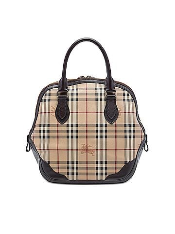 Burberry Medium Haymarket Check Coated Canvas Orchard Bowling Bag (view 1)