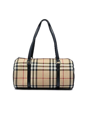 Burberry House Check Canvas Barrel Handbag (view 1)