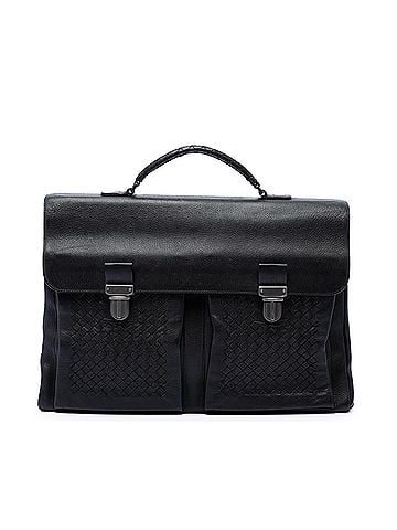 Bottega Veneta Intrecciato Trimmed Nappa Business Bag (view 1)