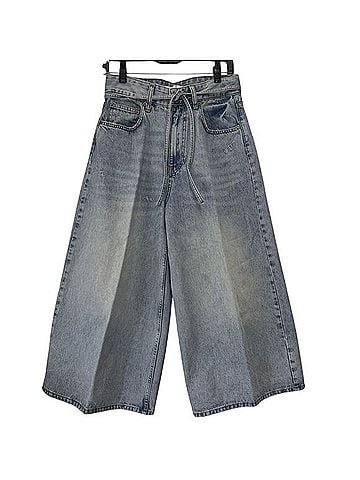 Zara The Mid Waist Culotte Jeans (view 1)