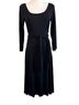 Three Dots Solid Black Casual Dress Size L - photo 2