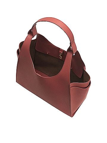Cuyana Double Loop Satchel - Terracotta Leather Tote (view 2)
