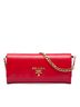 Prada 100% Leather Red Vitello Move Wallet on Chain One size - photo 1