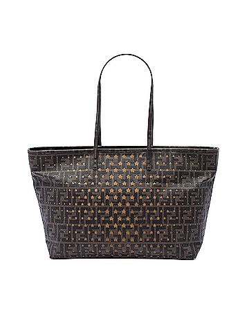 Fendi Medium Zucca Coated Canvas Laser Cut Star Roll Tote (view 1)