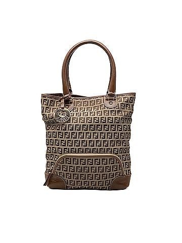 Fendi Zucchino Canvas Chef Front Pocket Shopping Tote (view 1)