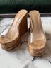 Schutz 100% Corkshell Tan Brown Wedges Size 9 1/2 - photo 10