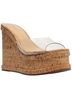 Schutz 100% Corkshell Tan Brown Wedges Size 9 1/2 - photo 1
