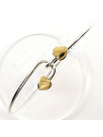 Tiffany & Co. Tiffany &amp; Co. Love Knot 18K Yellow Gold Silver Bangle, Total Weight 12.4g, Jewelry (view 1)