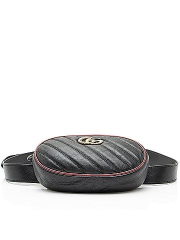 Gucci Gucci Matelasse Leather GG Marmont Belt Bag - Size 95 (view 2)