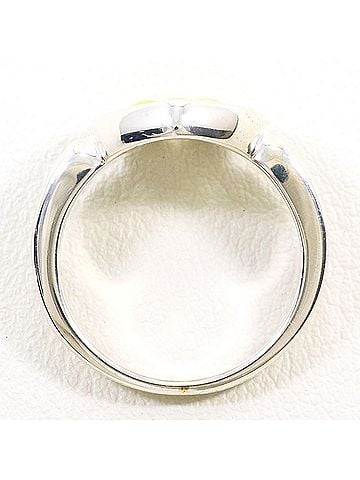 Tiffany & Co. Tiffany &amp; Co. Heart Ribbon 18K Yellow Gold Silver Ring (Total Weight: 3.9g) Jewelry (view 2)