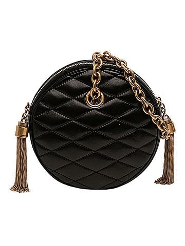 Saint Laurent Quilted Le Maillon Round Tassel Chain Crossbody (view 1)