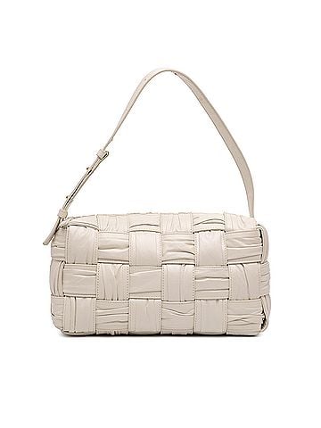 Bottega Veneta Calfskin Intreccio Plisse Cassette Shoulder Bag (view 1)