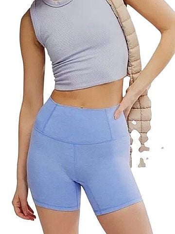 Free People High-Waist Stretch Bike Shorts Athletic Shorts (view 1)