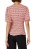 Sachin + Babi 100% Polyester Graphic Pink Orange Short Sleeve Blouse Size 4 - photo 2