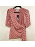 Sachin + Babi 100% Polyester Graphic Pink Orange Short Sleeve Blouse Size 4 - photo 5