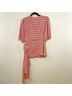 Sachin + Babi 100% Polyester Graphic Pink Orange Short Sleeve Blouse Size 4 - photo 4