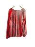 T Tahari 100% Polyester Floral Pink Red Blouse Size M - photo 2