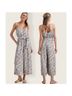 Leith 100% Polyester Floral Multi Color Gray Jumpsuit Size S - photo 6