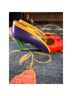 Escada 100% Leather Color Block Red Purple Heels Size 7 - photo 5